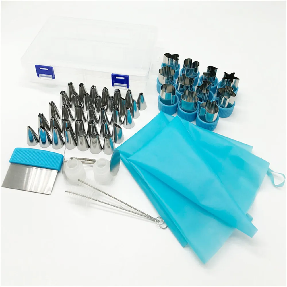 55 шт. кондитерский мешок для украшения десертов из нержавеющей стали|Наборы
