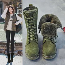 Обувь на танкетке; зимние ботинки из натуральной кожи; женские зимние ботинки; коллекция года; зимняя женская обувь; женские ботинки на платформе с спилком из свиной кожи