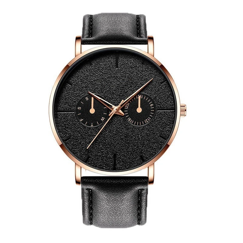 Lrose gold rose gold Модные мужские Бизнес минималистичные часы Роскошные черные кварцевые часы с календарем из нержавеющей стали с сетчатым ремешком аналоговые часы Montre Homme - Цвет: Lrose gold rose gold