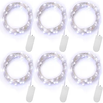 

50PCS 2M 3M LED Waterproof Mini Firefly String Lights with Flexible Silver Wire for Wedding Christmas Garlands Party Decorations