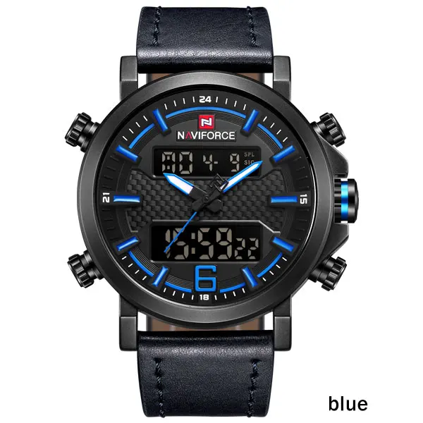 BBEBE NAVIFORCE Топ люксовый бренд военные кварцевые мужские s Часы светодиодный Дата аналоговые цифровые часы мужские модные спортивные часы Relogio Masculino - Цвет: BBEBE