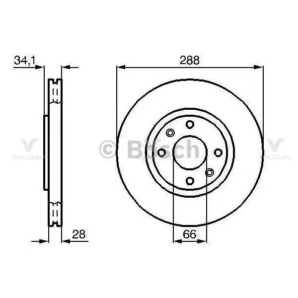 0986478980 bosch тормозной диск передний