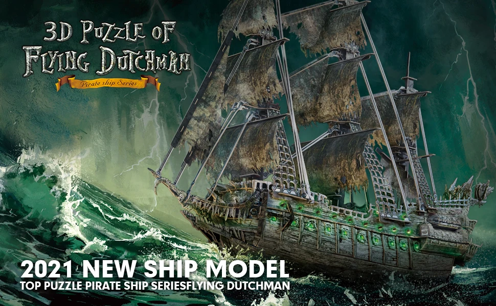 Dutchman Pirate Ship Model CubicFun 3D Puzzle Ship