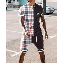 

Street sports suit short-sleeved T-shirt with shorts, comfortable, breathable and dry, daily leisure sports Hanamaki figure