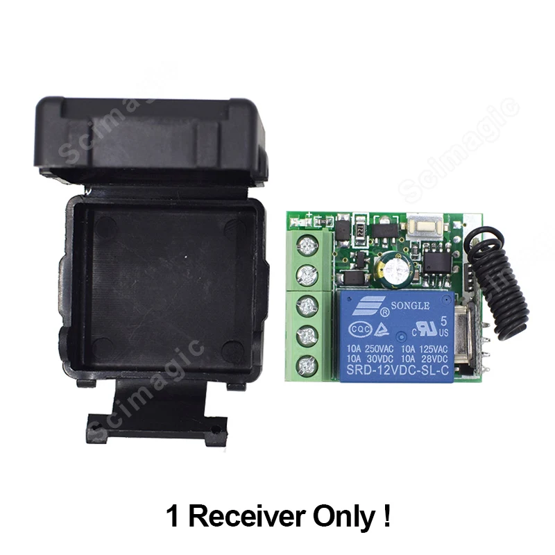 433 Mhz Wireless Remote Control Switch DC 12V 1CH Relay Receiver Module and RF Transmitter Electronic Lock Control Diy