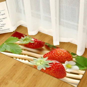 

Simple Flannel Carpet Kitchen Dust-absorbing Non-slip Strip Floor Mat Long Corridor Floor Rug Door Mats