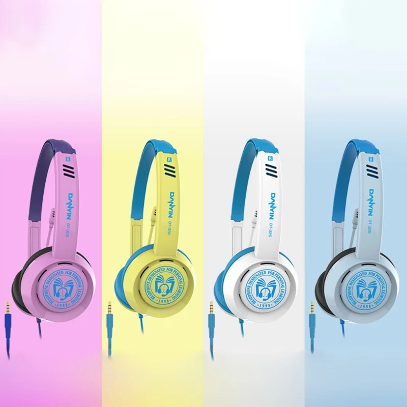 Online Classes Wired Stereo Headphone with Microphone USB 3 5mm Interface Gaming Headset Laptop Computer PC Earphone