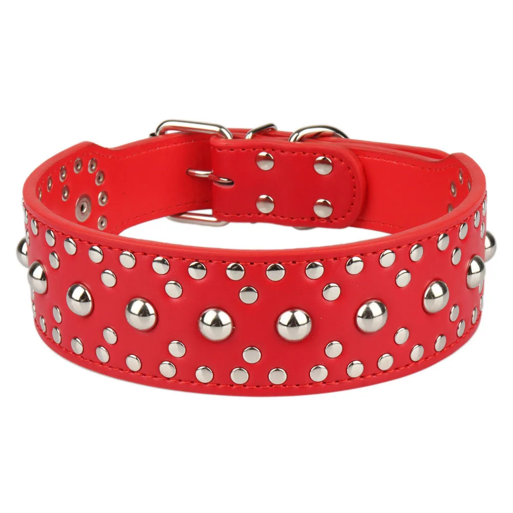 Pet Supplies Dog Collar Metal Buckle Adjustable Durable Spiked Gift Artificial Leather Outdoor Casual Easy Wear Universal D Ring