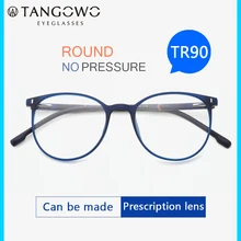 TANGOWO TR90 очки оправа для мужчин и женщин винтажные круглые очки по рецепту полная оптическая оправа для мужчин
