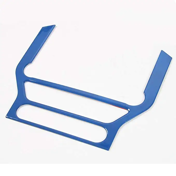 For Ford Mustang ABS Car Radio Dashboard GPS Frame Panel Cover Navigation Frame Cover Trim Stickers - Цвет: blue