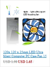 Eclipse 120 мм 120x120x25 мм светодиодный охлаждающий кулер для настольного компьютера, чехол, вентилятор с низким уровнем шума, бесшумный вентилятор для настольных компьютеров