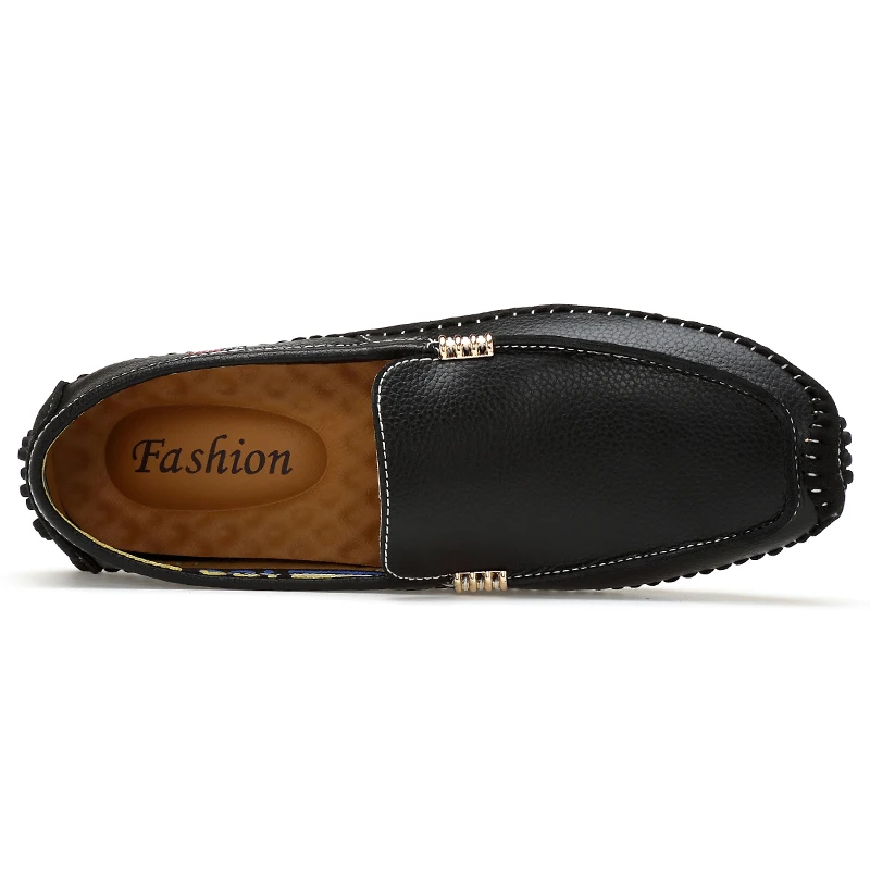 Spring and autumn men's shoes comfortable high quality lightweight lace loafers leathe non-slip wear-resistant large size 47