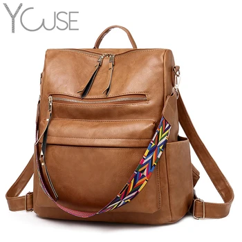 

YOUSE 2020 Large Backpack Women PU Leather Rucksack Women's Knapsack Travel Backpacks Shoulder School Bags Mochila BackPack