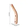 1pc Natural Wood Clothes Hanger Wall Mounted Coat Hook Decorative Key Holder Hat Scarf Handbag Storage Hanger Bathroom Rack 6