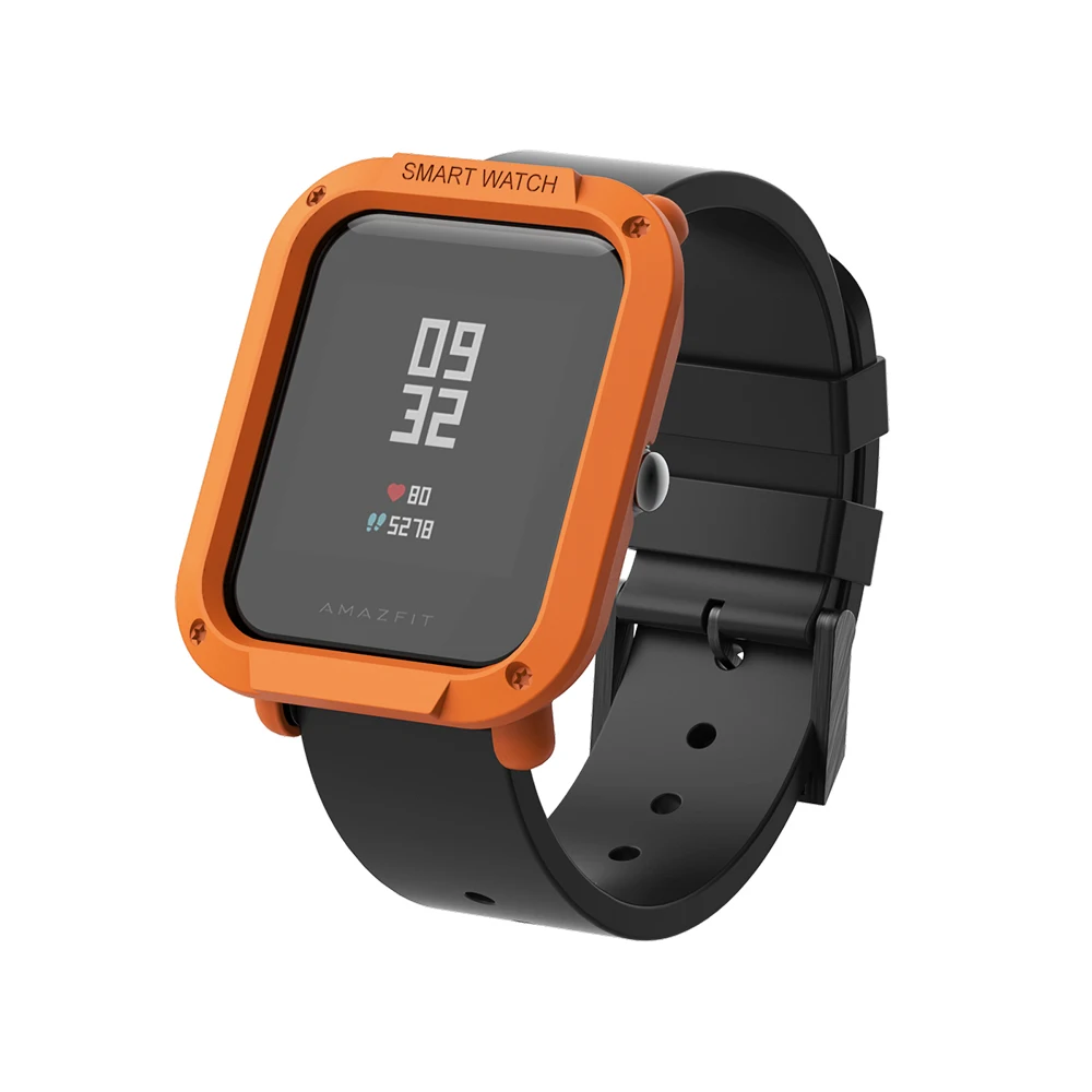 Orange case Чехол SIKAI Pace для Amazfit Bip lite Youth GTR GTS, чехол для часов, защитный корпус, аксессуары для умных часов Huami GTR 47 мм 42 мм - Цвет: Orange case