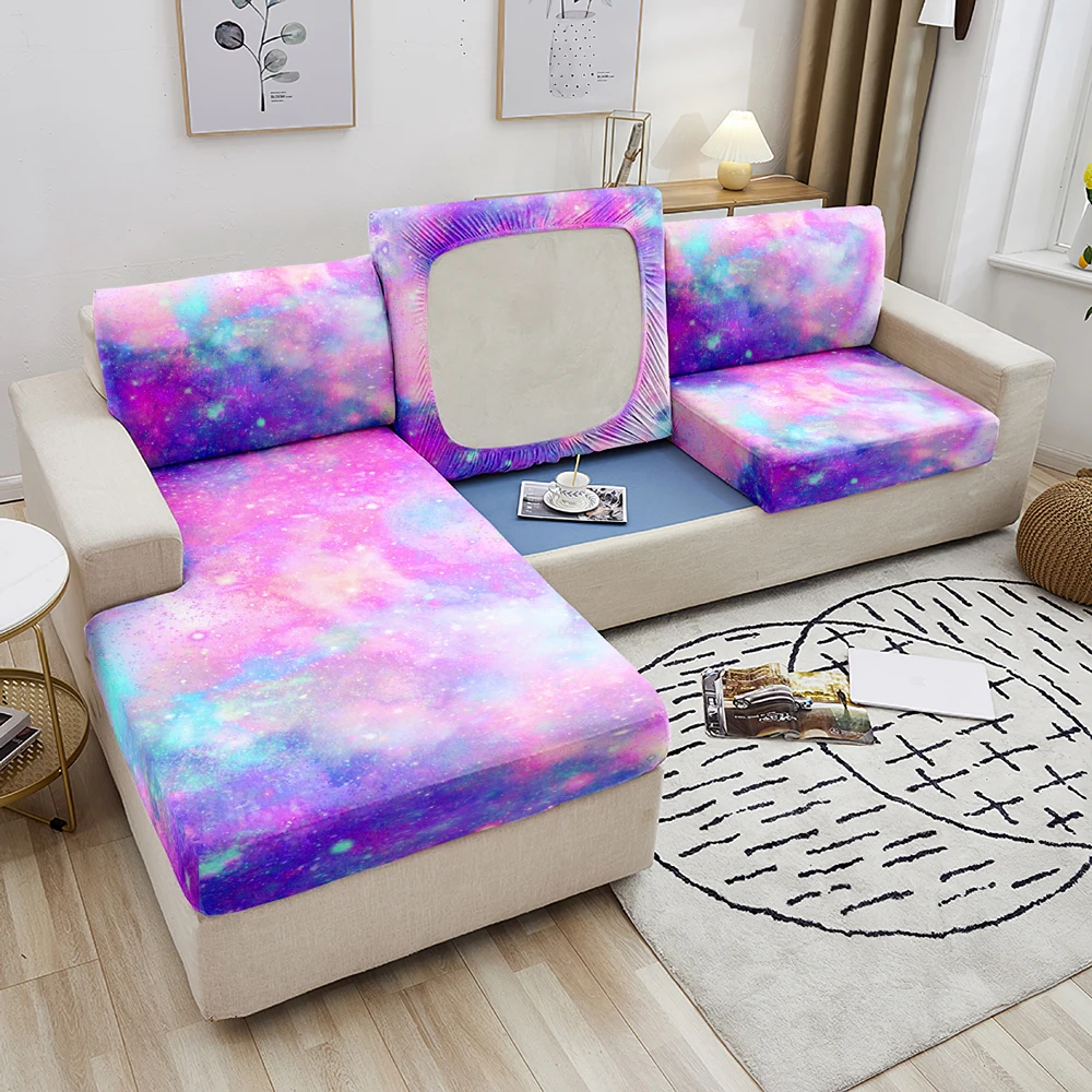 

Galaxy Starry Sky Sofa Seat Cushion Cover Stretch Sofa Slipcover Furniture Protector Elastic Couch Cover Sofa Cushion Cover
