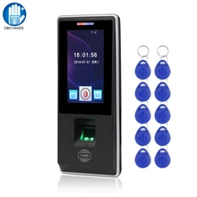 4,3 дюймов TFT цветной сенсорный экран RFID Клавиатура считыватель двери Система контроля доступа отпечатков пальцев биометрическая посещаемость+ 10 шт. EM брелоки