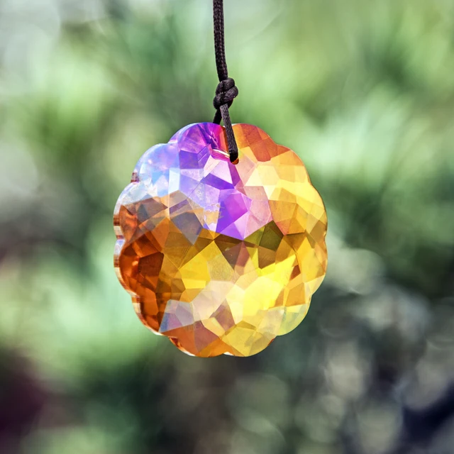 H & D 5 Színek Ablak Függő Kristály Mandala Prizma Napsütő Szivárványkészítő Csillár Alkatrészek Barkács Otthoni Esküvői Dekorációk Ajándék - Image 4