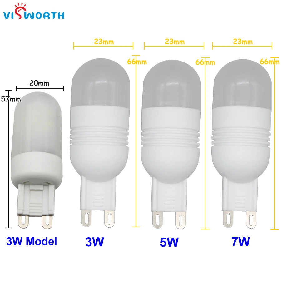 G9 Led 램프 3W 5W 7W 전구 따뜻한 차가운 흰색 Ac 220V 240V 크리스탈 램프 가정용 할로겐 램프 교체