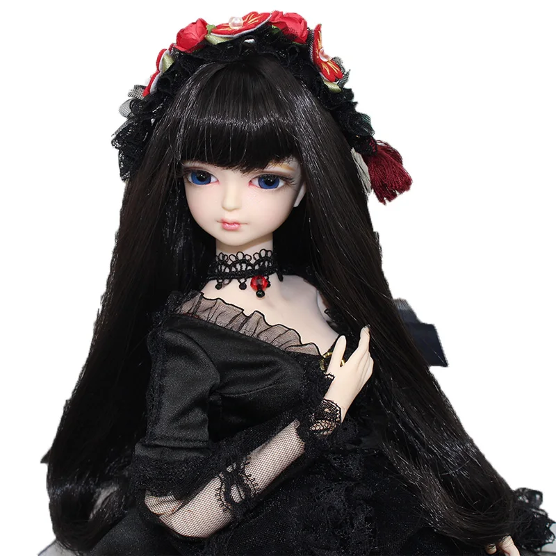Fortune Days 1/4 мм Девушка BJD шарнирное тело с макияжем рук reborn девушки черное платье
