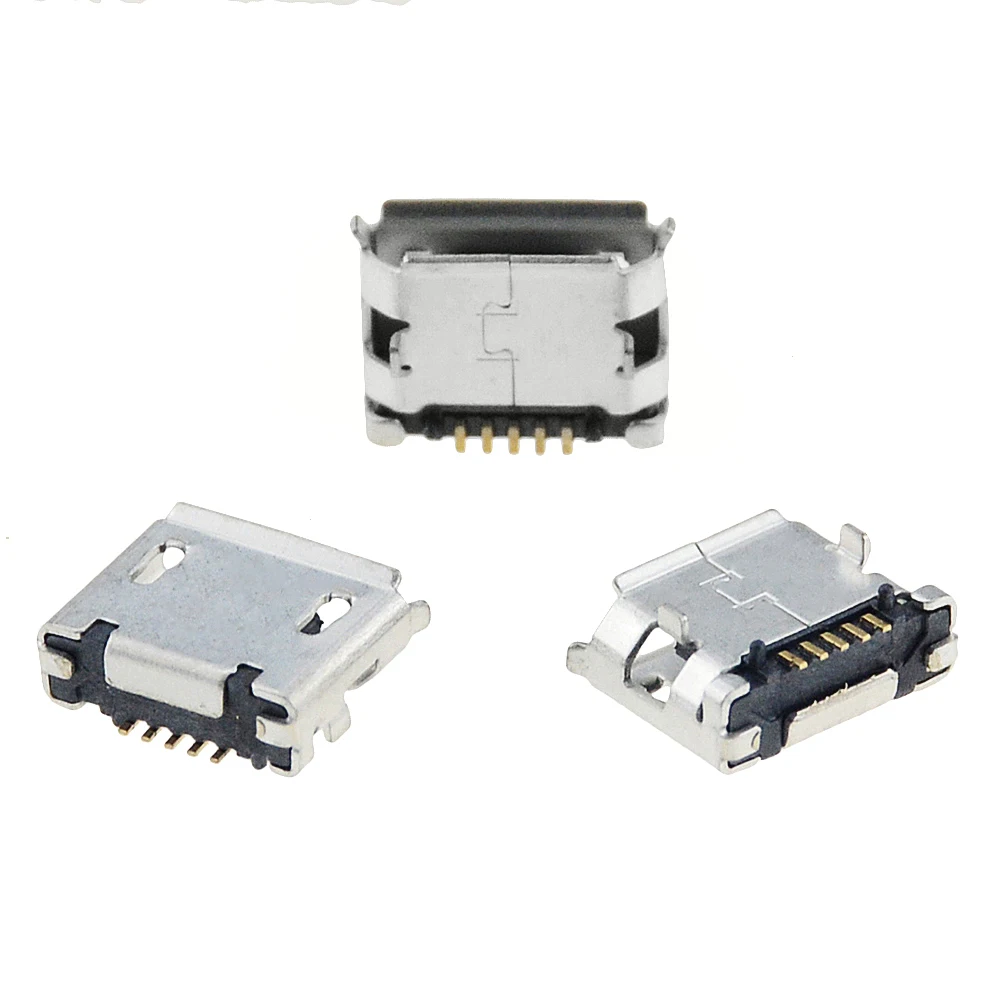 60 шт. 5 контактный разъем SMT разъем Micro usb Тип B Женский размещение 12 моделей SMD Штекерный разъем DIP