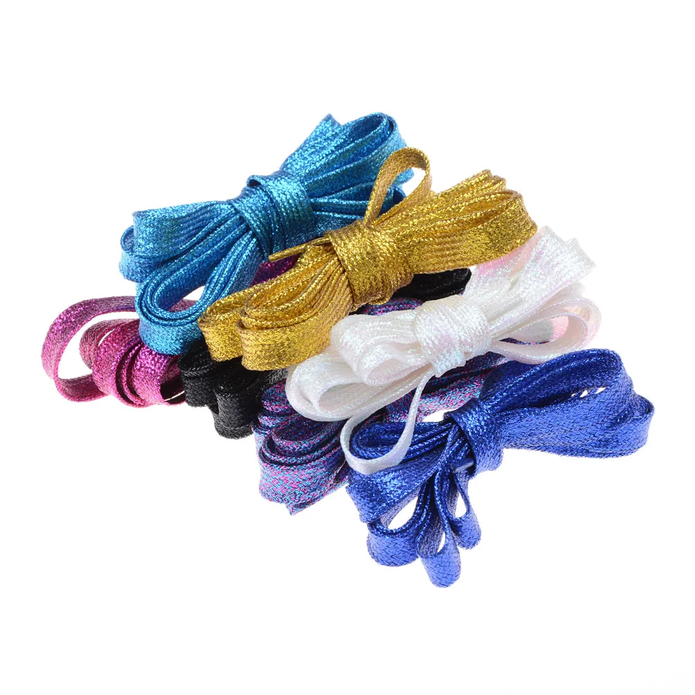 

1 Pcs Colorful Sports Running Shoe Lacing Man Women Shoelaces of Sneakers Metallic Glitter Shiny Shoelace Flat Shoe Laces