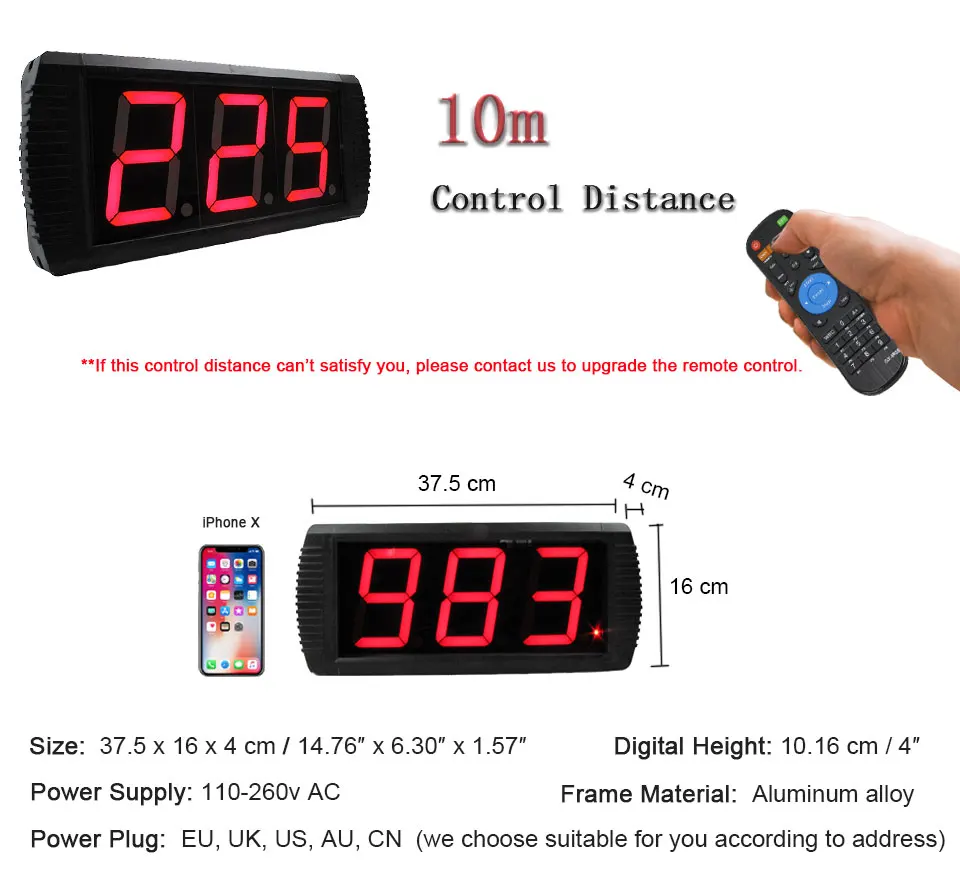 4'' LED day countdown clock digital day counter electronic days countdown timer