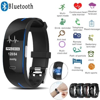 

PPG+ECG P3 Plus Smart watchs Accurate Heart Rate Monitor Blood Pressure Monitor Weather Report Bracelet for android IOS