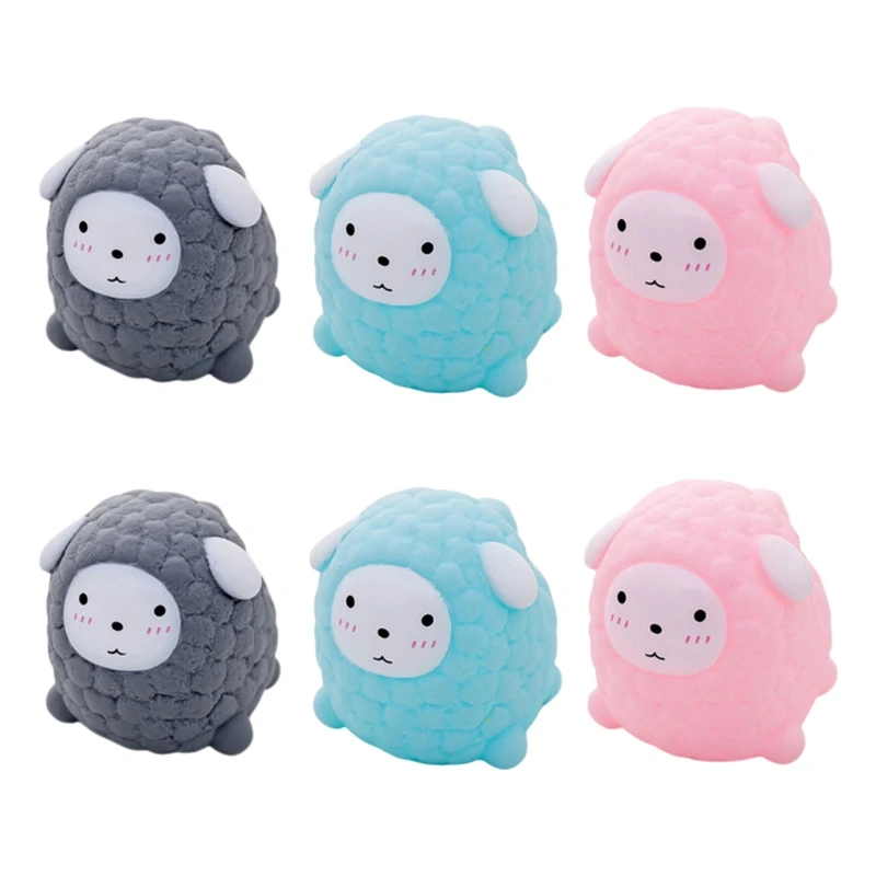 6 Pcs Mini Sheep Toy Cute Vinyl Squeeze Lovely Anti-stress Sound Animal Bath Toys for Kids Gifts | Игрушки и хобби