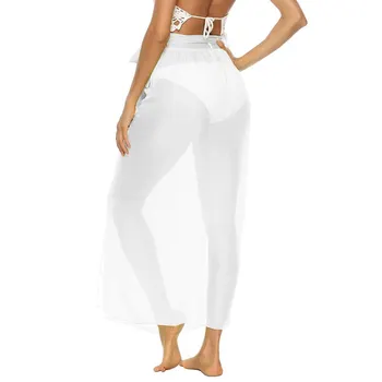 

European American Sexy Skirt Women's One-Piece Strap Beach Chiffon Boho Lang Maxi Light Sheer