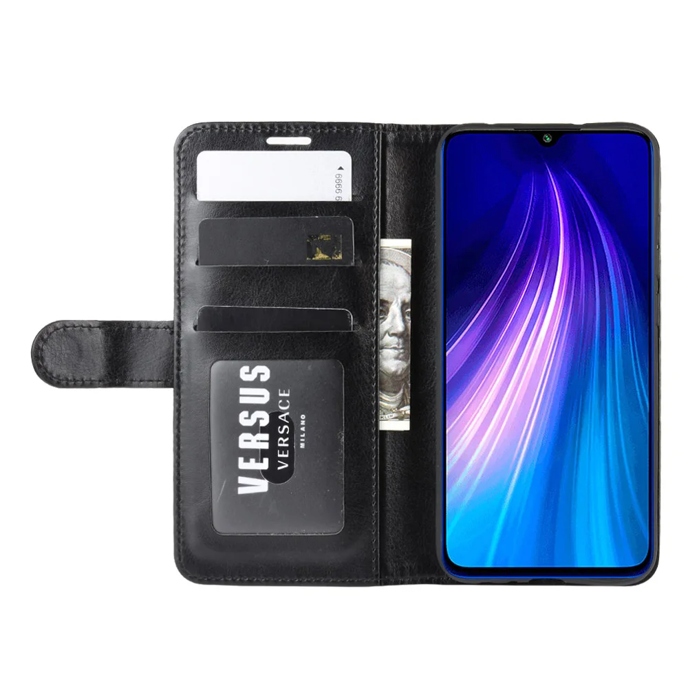 Чехол-книжка из искусственной кожи для Xiaomi Redmi Note 8 T, чехол-книжка для телефона, мягкая задняя крышка из ТПУ для Redmi Note 8 T, слот для карт