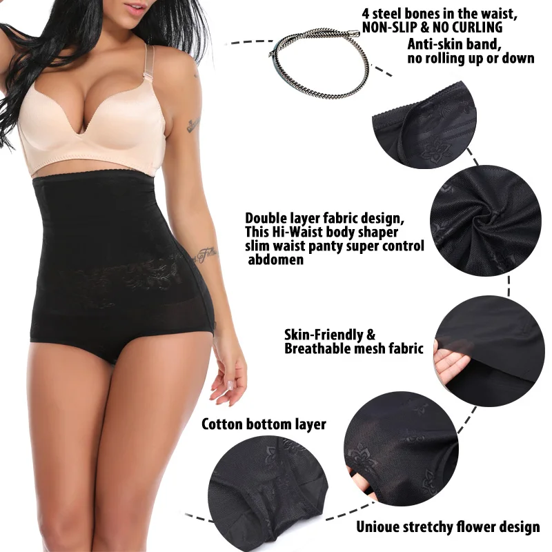 Утягивающие трусики Miss Moly с высокой талией для коррекции фигуры подтяжка ягодиц