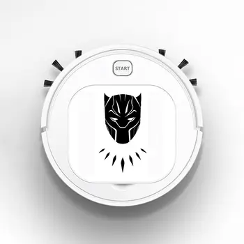 

Smart Robot Vacuum Cleaner Rechargeable USB Auto Sweeping Mop Clean Robot Sweeping Cleaner Comics Avengers Black Panther Mask