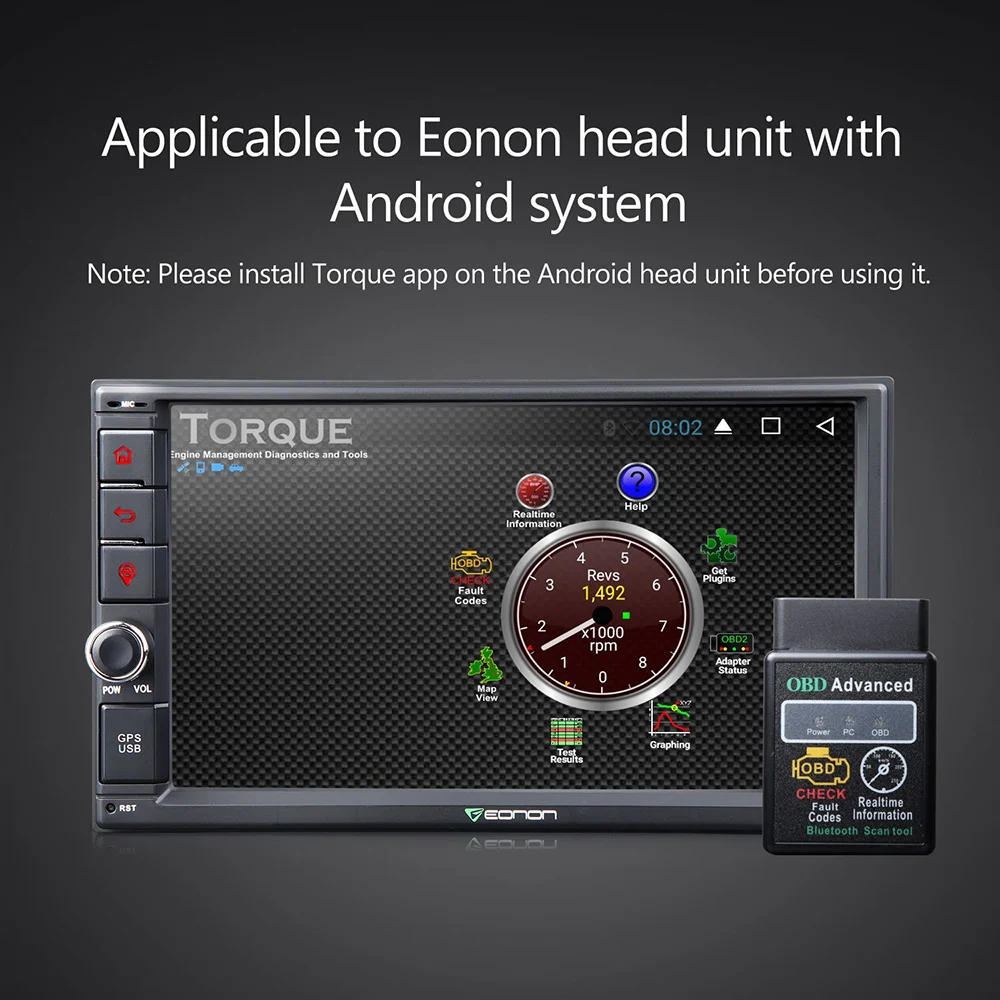 Мини OBD2 ELM327 Bluetooth Автомобильный сканер-Android устройство автодиагностики крутящего момента OBD-II двигателя диагностический код неисправности тестер и считыватель кодов