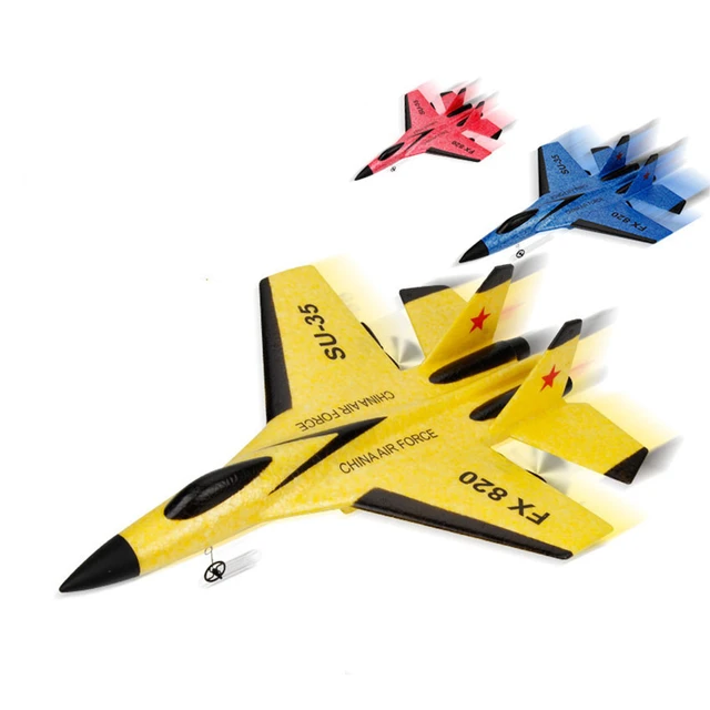 Avião Controle Remoto 2.4g Brinquedo Resistente 2 Baterias (amarelo) :  : Brinquedos e Jogos