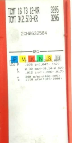 10 шт. твердосплавная вставка TCMT 16T312-KR 3205