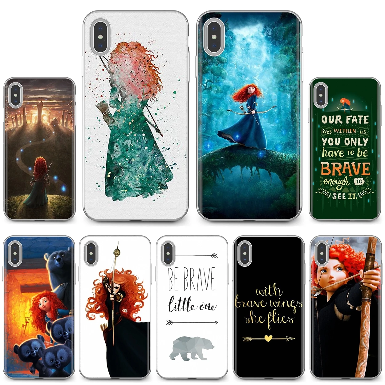 Мягкий чехол с изображением героев фильма храбрости принцессы Merida Archer для iPhone 11