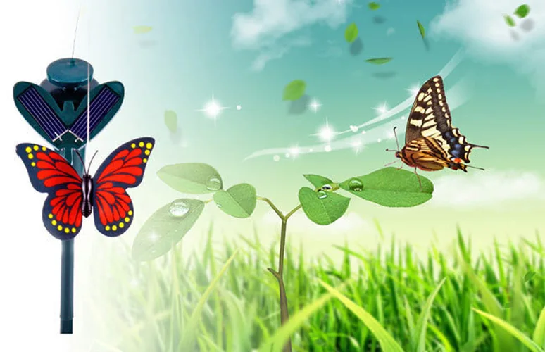 

Solar Powered Flying Fluttering Butterfly Farm Garden Patio Path Flowerpot Decor