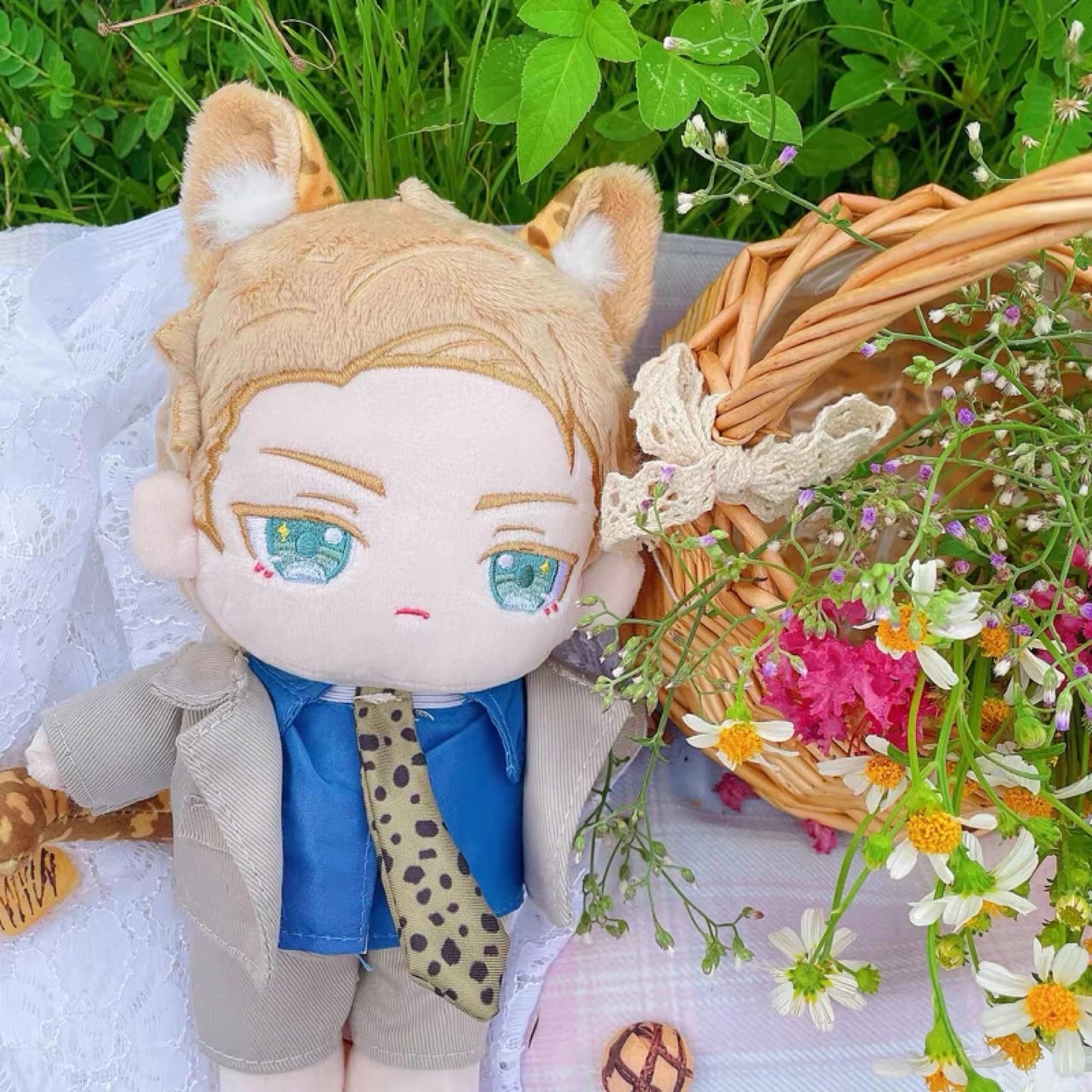 日本のアニメキャラクターjujutsu Kaisen Nanami Kentoぬいぐるみ 猫の耳と尻尾のぬいぐるみ 限定版 かわいい誕生日プレゼントc Mascot Aliexpress