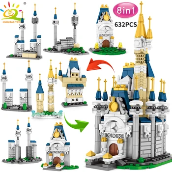 

632PCS Street View Paradise Building Blocks Kit City Friend Castle House Architecture Brick for Boy Gifts