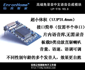 

High-end Speech Synthesis Module Serial Port SYN6658 with Amplifier Compatible with SYN6288