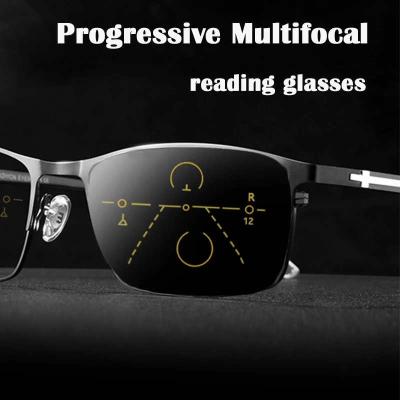 Gafas de lectura multifocales progresivas para hombre