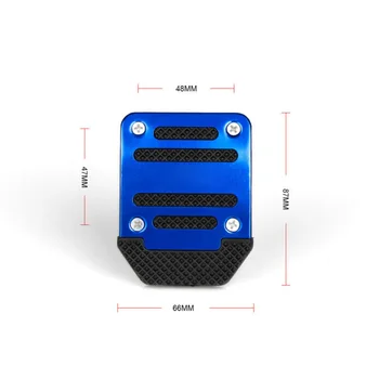

3PCS Car Non-Slip Accelerator Brake Clutch Pedal Foot Pad Blue Manual Universal new and high quality
