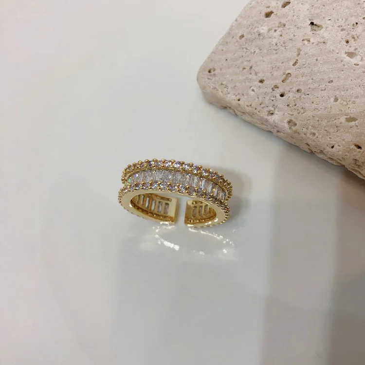 2024 koreański nowy wykwintny geometryczny prosty pierścień Temperament uniwersalny otwarty pierścionek elegancka biżuteria damska