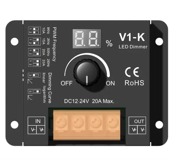 30A dimmer 8A/30A светодиодный пульт дистанционного управления для диммера DC 12V 24V Регулируемый драйвер яркости один цвет светодиодный лента-лампа источник питания 5050 - Цвет: 30A dimmer