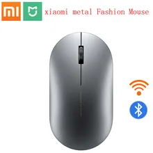 Xiaomi mijia mouse sem fio moda mouses jogo de mouse bluetooth 1000dpi 2.4 ghz wifi ligação mouse óptico mini metal moda mouse(China)