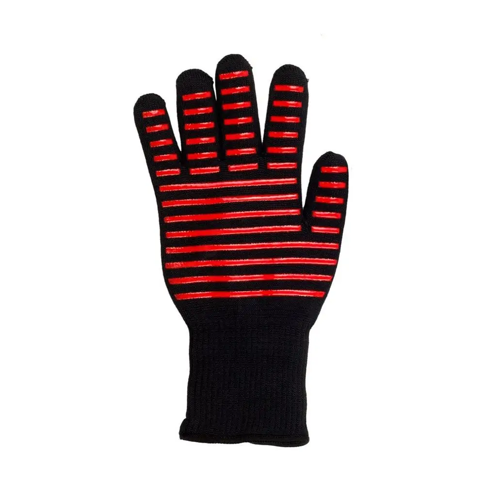 Red striped 1 шт. перчатки для микроволновой печи термостойкие Нескользящие Прихватки для духовки теплоизоляционные кухонные перчатки для приготовления пищи - Цвет: Red striped