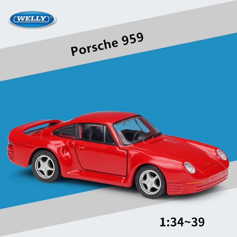WELLY 1:36 Porsche 959 спортивный автомобиль сплав модель автомобиля машина для