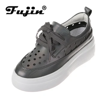 

Fujin Women Flat Bottom Shoes Spring Shallow Fashion Round Toe Breathable Single Shoes Slip Comfortable Solid Causal Lace Shoes
