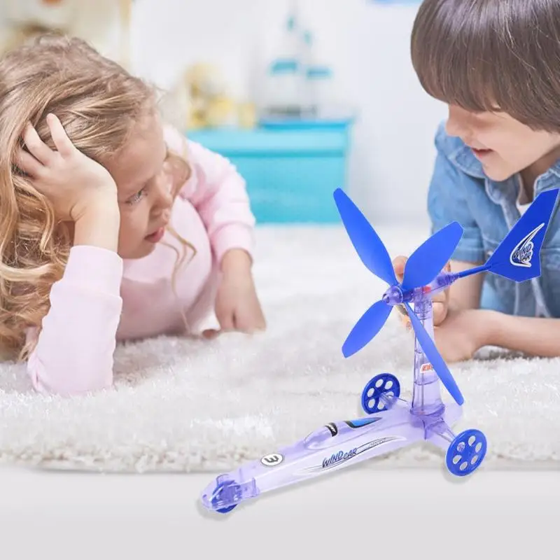 Дети DIY ветер мощность автомобиля игрушка сборка обучения Образование Детские игрушки подарок